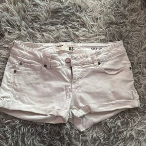 Garage White jean shorts